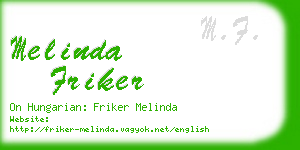 melinda friker business card